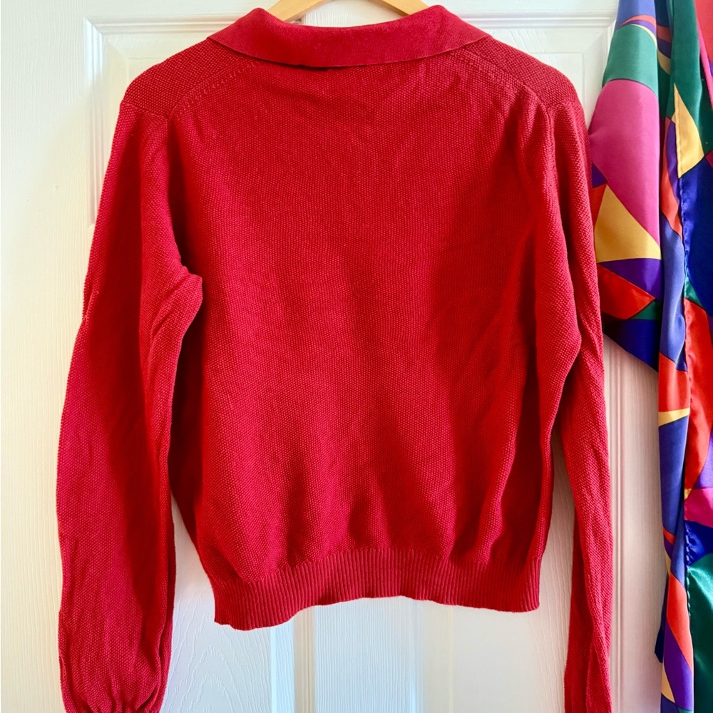 Alex Mill Jac waffle knit polo sweater L - Picture 3 of 3